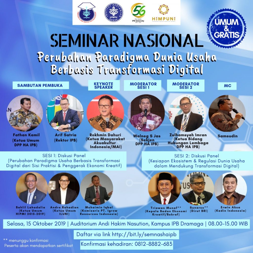 IPB University, Himpuni, dan DPP HA IPB Gelar Seminar Bersama - AgriFood.id